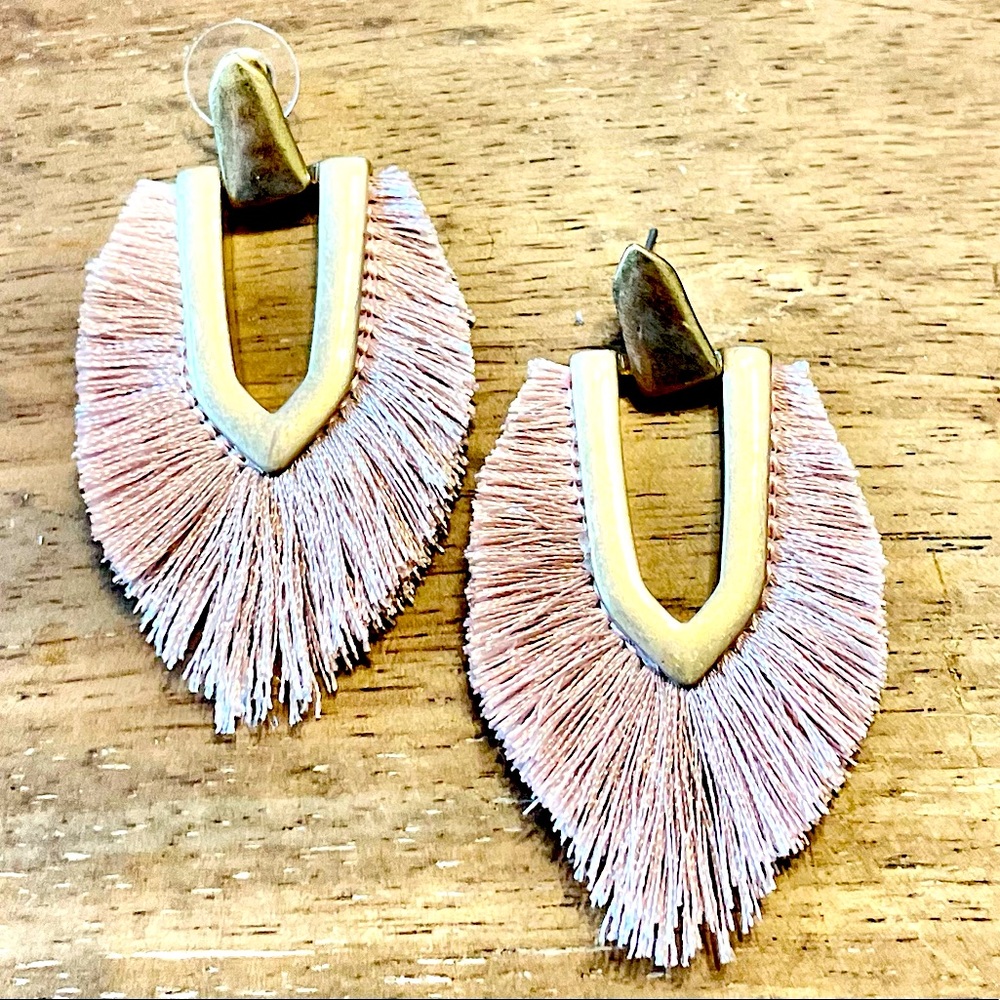 Gorgeous Blush & Gold Anthropologie Earrings